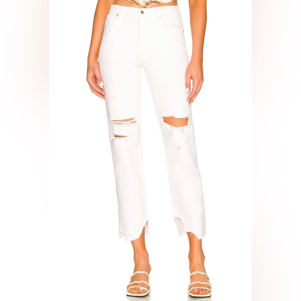 NEW FREE PEOPLE - Tapered Baggy Boyfriend in Chalk White